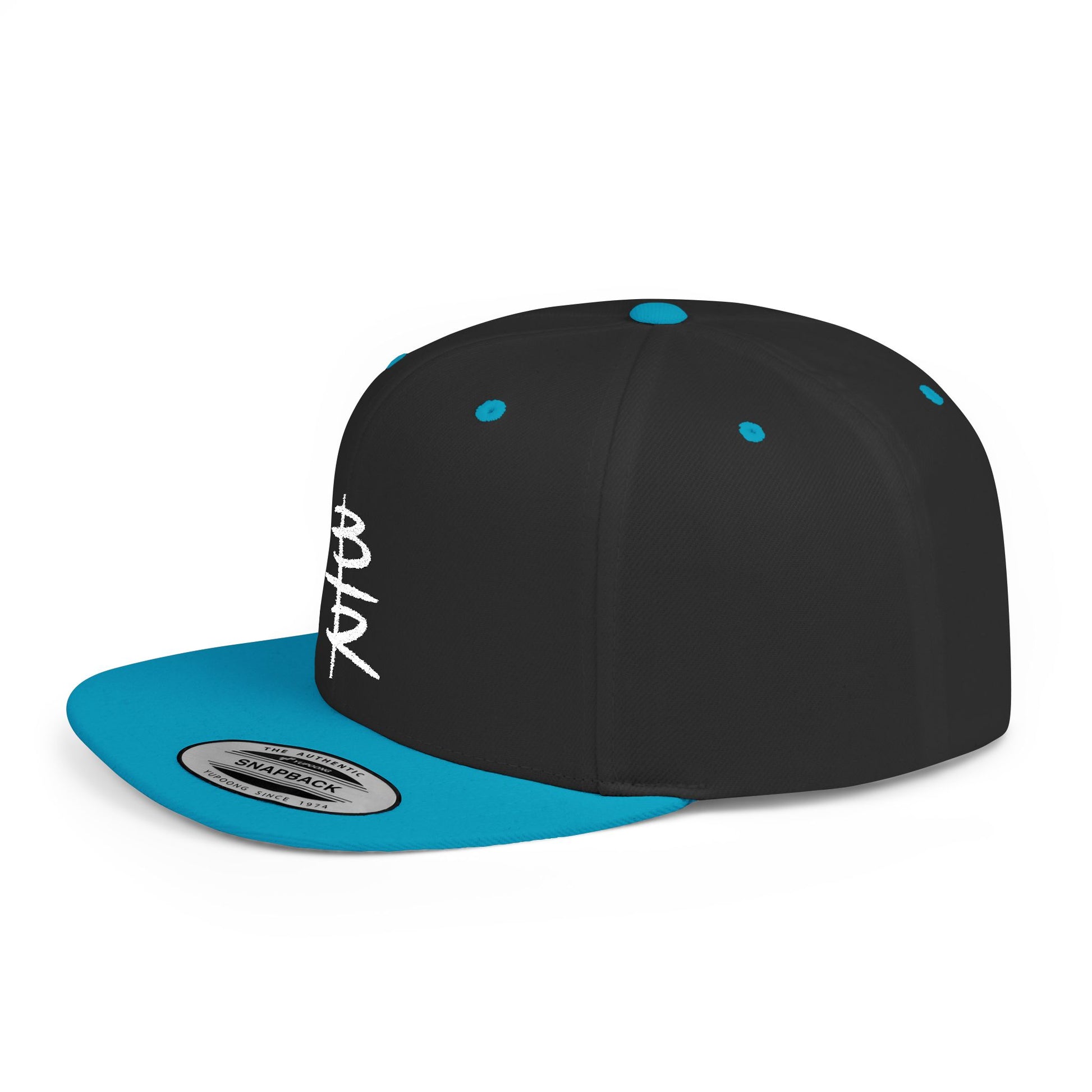 BTR Flat Bill Snapback - Black and Teal