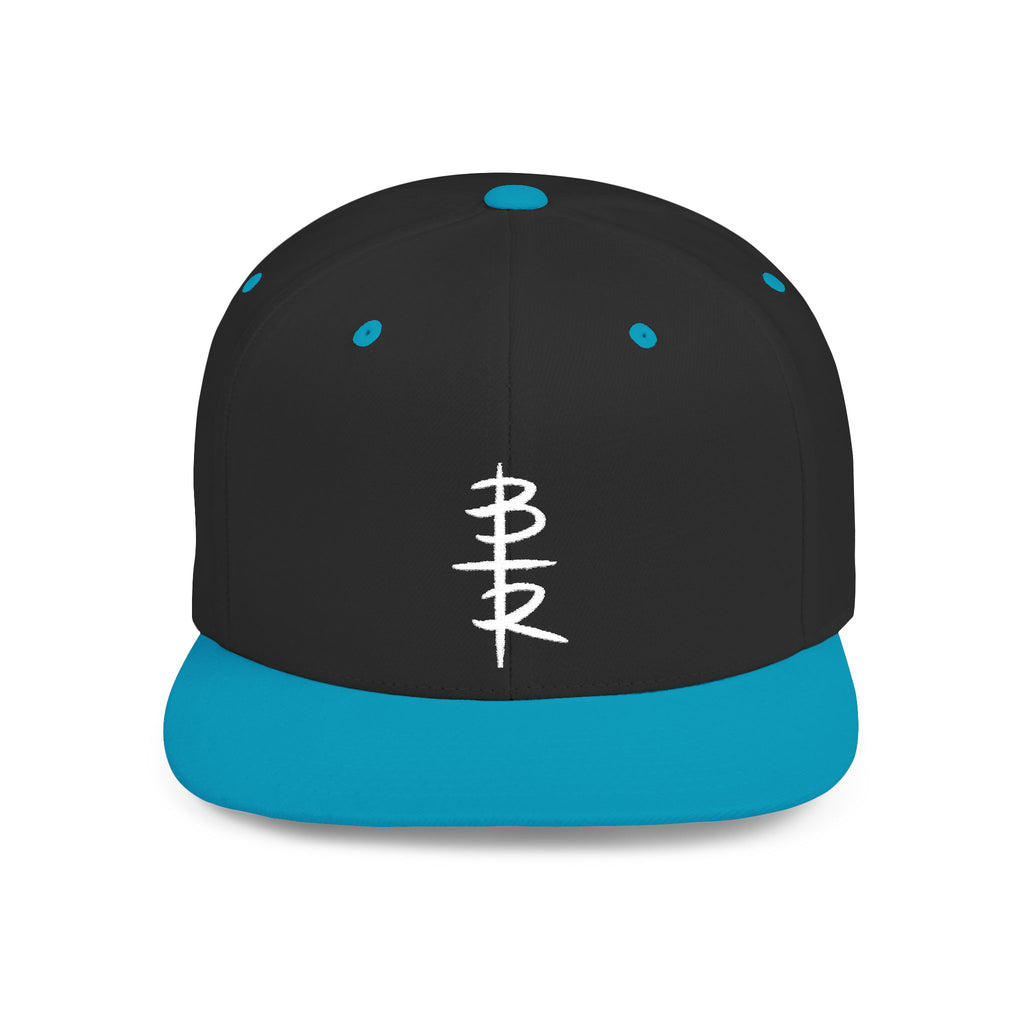 BTR Flat Bill Snapback - Black and Teal