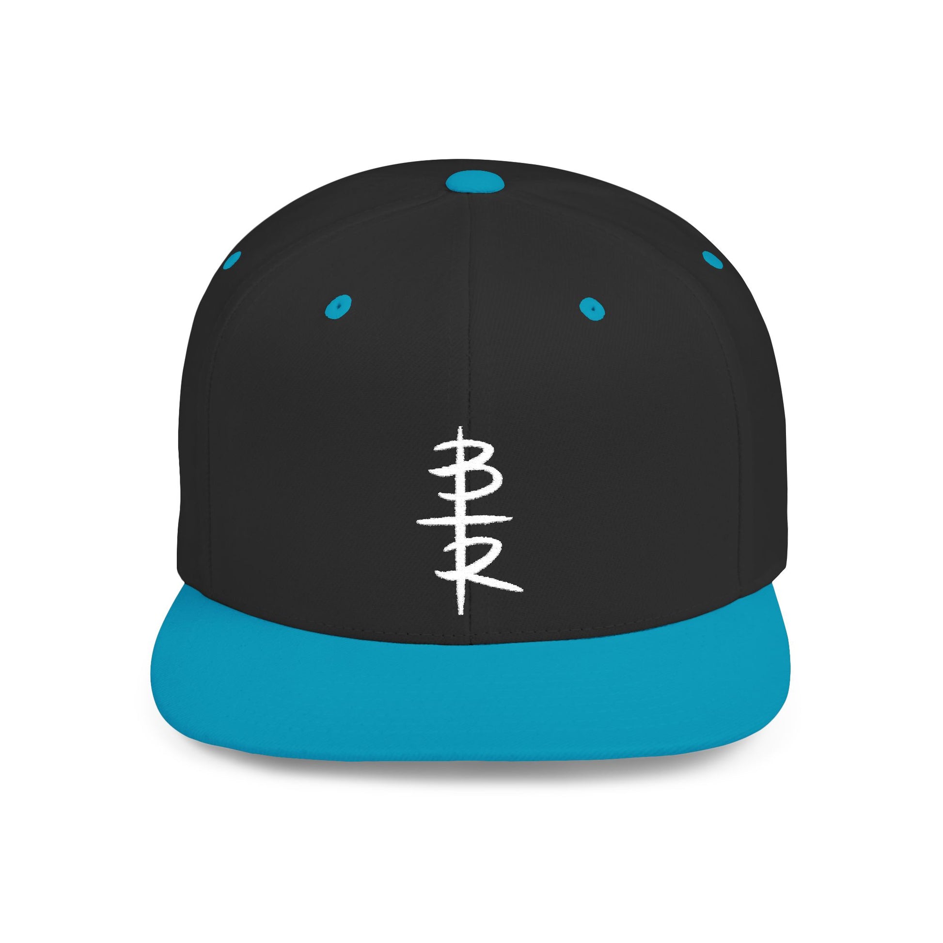 BTR Flat Bill Snapback - Black and Teal
