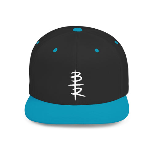 BTR Flat Bill Snapback - Black and Teal